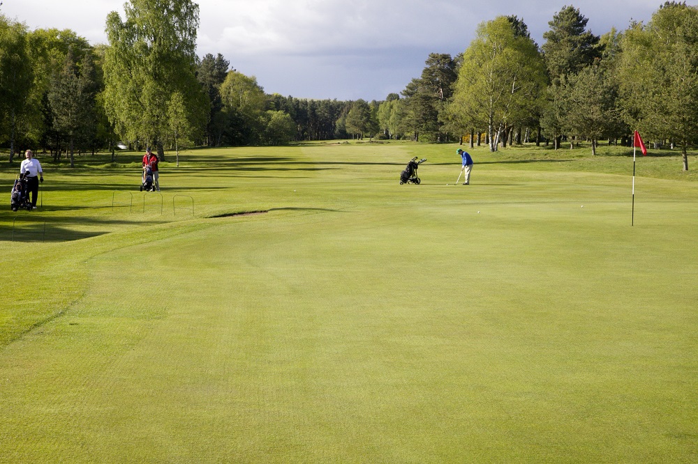 Des joueurs sur le golf de Ladybank.
