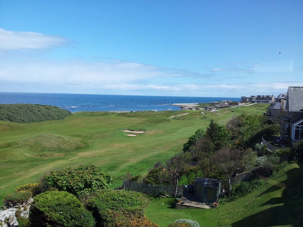 Vue sur la mer et sur le parcours de Moray Old