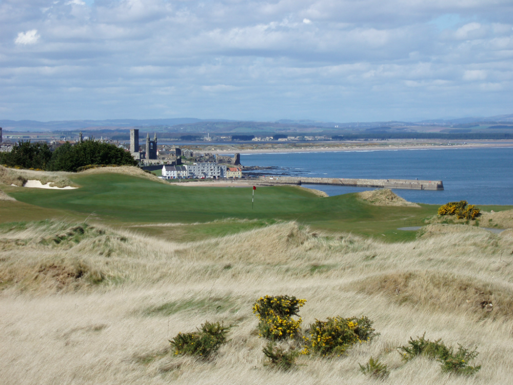 Green et vue St Andrews sur le parcours du Castle Course