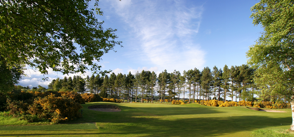 Large green sur le parcours Burnside de Carnoustie