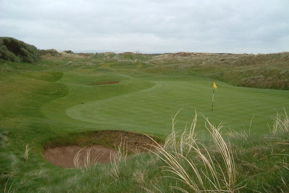 Large green et dunes sur le parcours de Western Gailes
