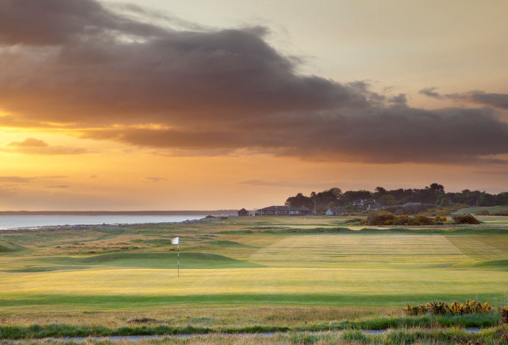 Coucher de soleil sur le parcours de Nairn