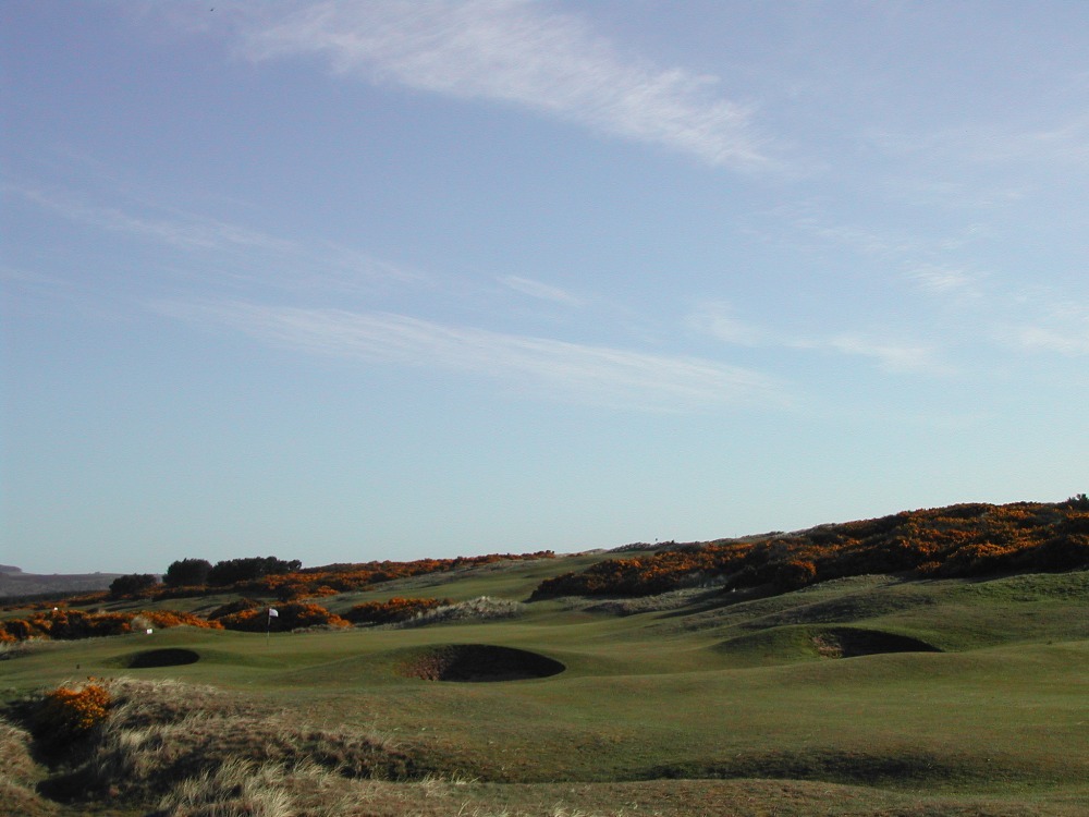 Green et bunkers sur le parcours de Montrose