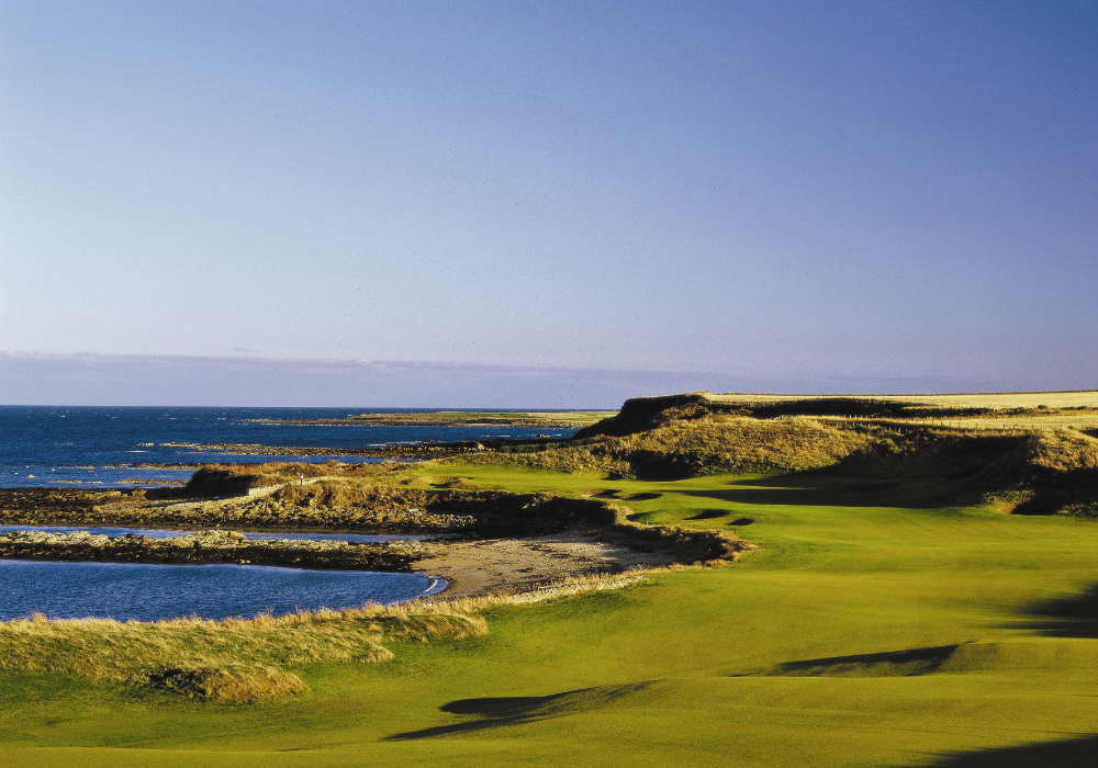 Fairway d'un par 4 sur le parcours de Kingsbarns