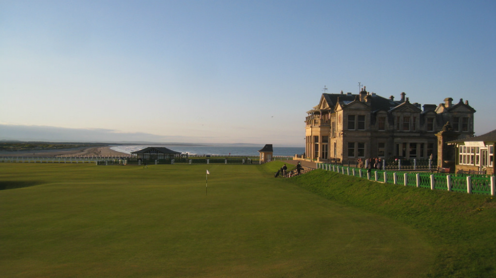 Green du 18 et Royal & Ancient sur le parcours du Old Course St Andrews