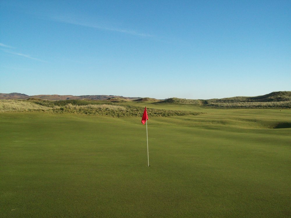 Large green sur le parcours de Machrie