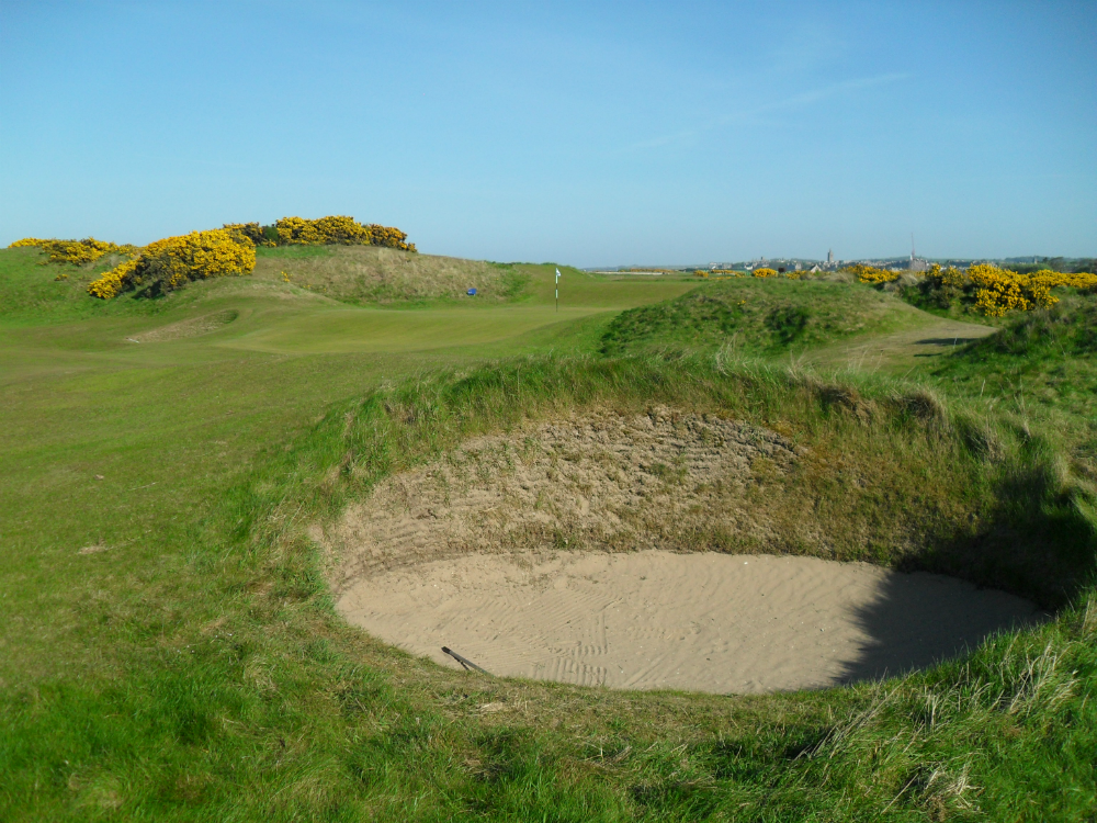 Bunker sur l'Eden course à St Andrews