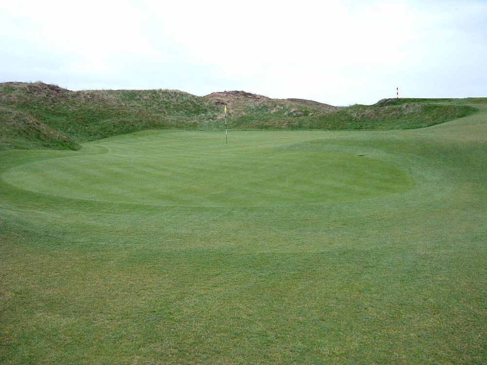 Large green et dunes sur le parcours de Western Gailes