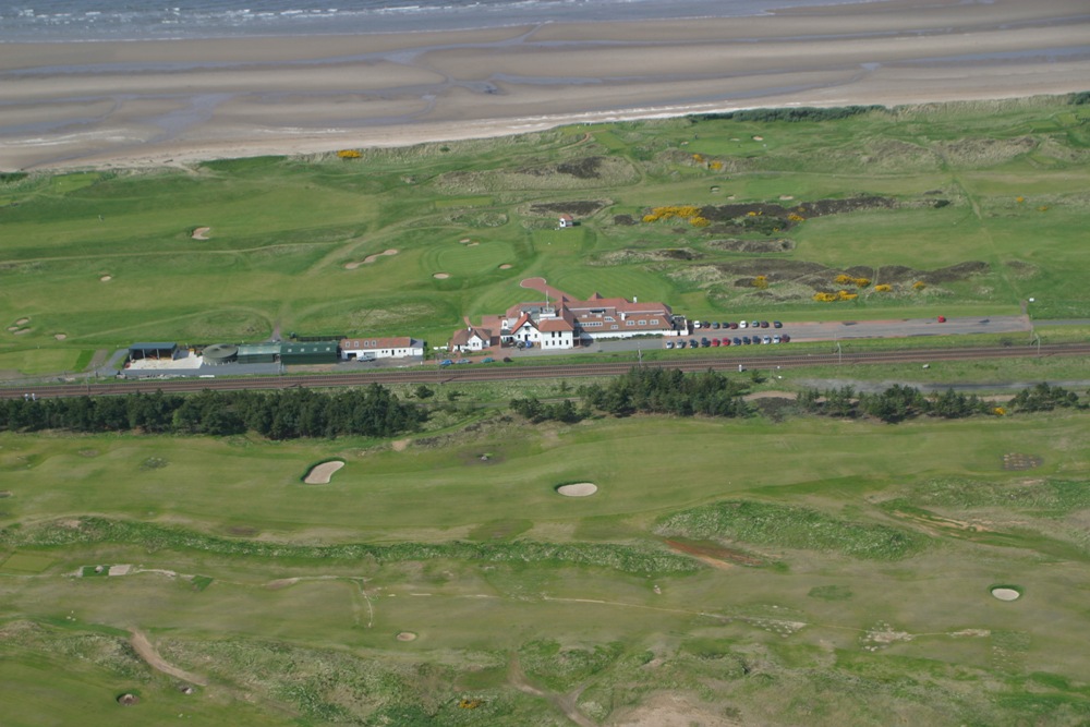 Vue aérienne sur le parcours de Western Gailes