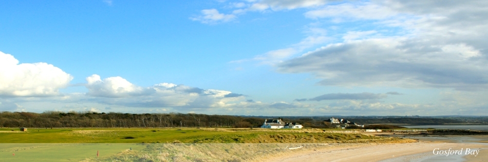 Vue mer et golf sur le parcours de Kilspindie