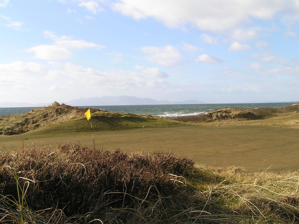 Green et mer sur le parcours de Western Gailes
