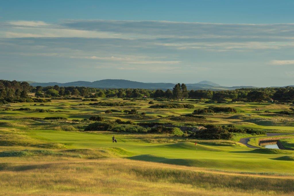 Vue du golf de Carnoustie en Ecosse