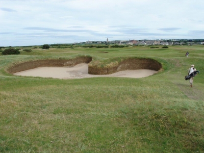 Hell bunker du golf Old Course à St Andrews en Ecosse