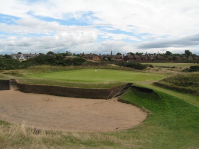 Green et large bunker sur le parcours de Prestwick