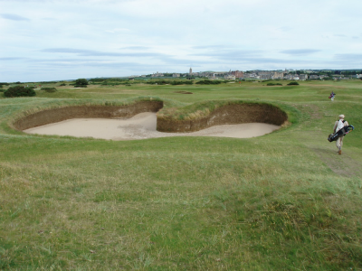 Bunker sur le parcours du Old Course à St Andrews