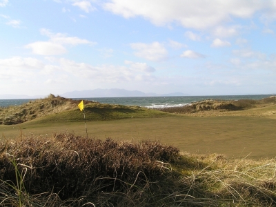 Green et mer sur le parcours de Western Gailes