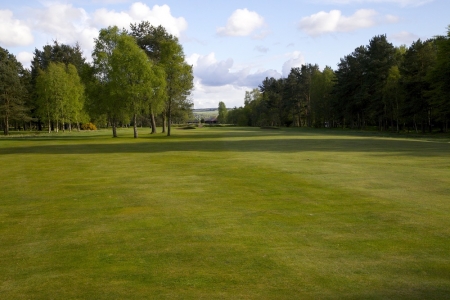 Le fairway du golf de Ladybank.