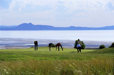 Golfeurs sur le parcours de Gullane n°1