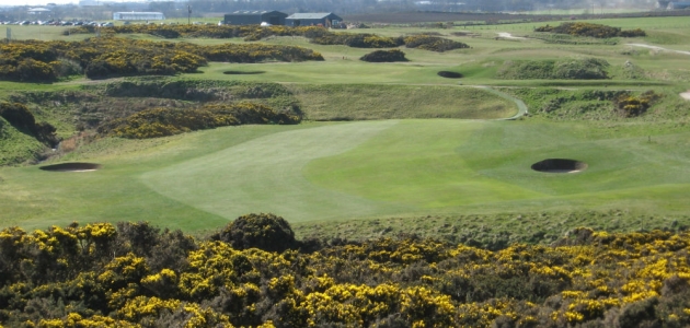 Trou n°15 sur le parcours de golf de Murcar à Aberdeen en Ecosse