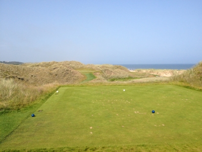 Départ dans les dunes sur le parcours du Trump International Golf Links Scotland
