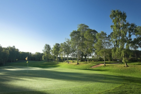 Large green sur le parcours de Meldrum House