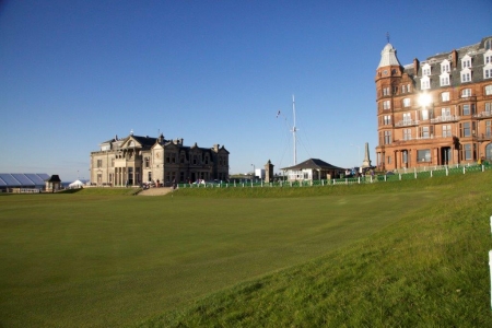Clubhouse du Royal et Ancient sur le golf Old Course à St Andrews en Ecosse