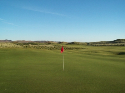 Large green sur le parcours de Machrie
