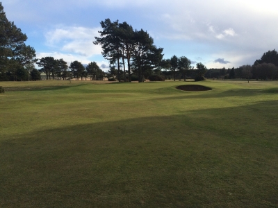Un fairway du golf de Scotscraig.