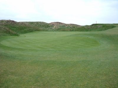 Large green et dunes sur le parcours de Western Gailes