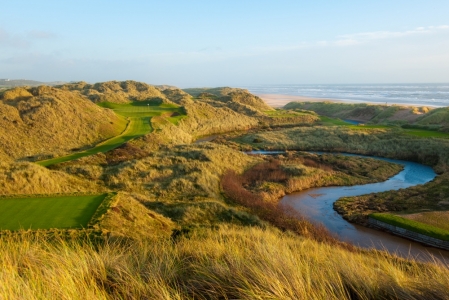 Rough et dunes sur le parcours du Trump International Golf Links Scotland