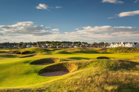 Trou n°15 du golf de Carnoustie en Ecosse