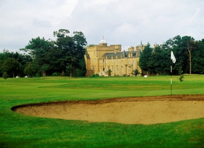 Chateau sur le parcours du Royal Musselburgh