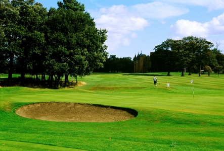 Green et bunker sur le parcours du Royal Musselburgh