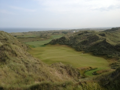 Green ondulé sur le parcours du Trump International Golf Links Scotland