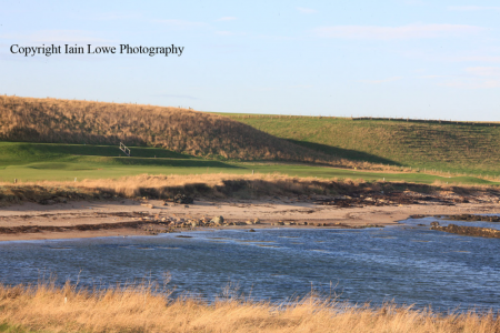 Green du trou numero 5 sur le parcours Balcomie de Crail