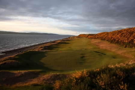 Trou n°1 sur le parcours de Castle Stuart Trou n°1 sur le parcours de Castle Stuart