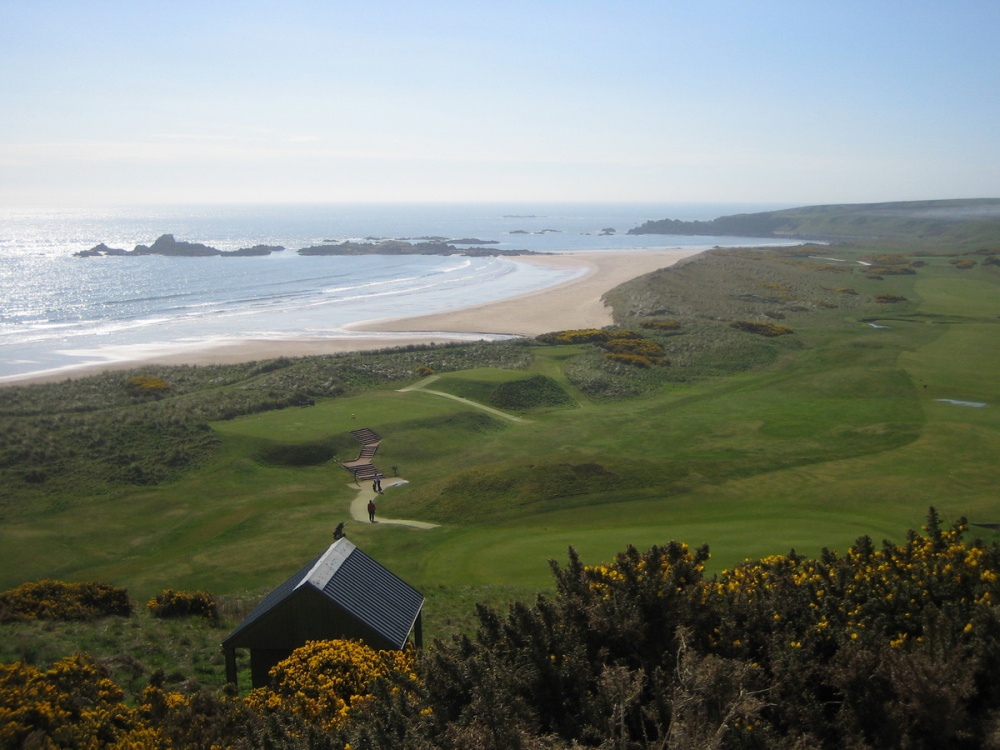 Vue mer sur le parcours de Cruden Bay