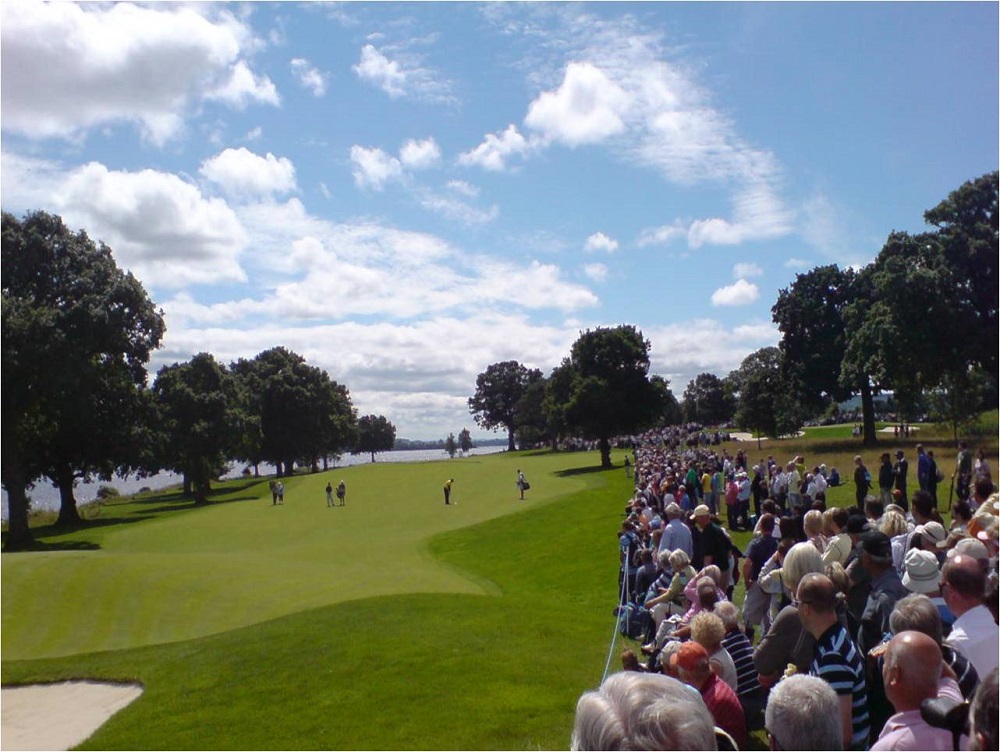 Le public du golf de Loch Lomond.