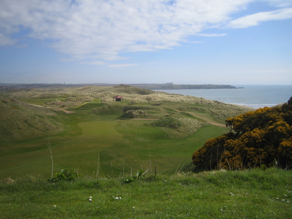 Vue surélevé sur le parcours de Cruden Bay