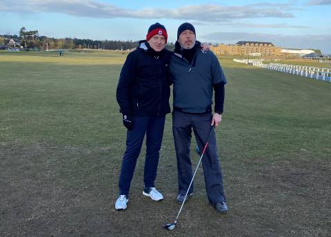 Vacances de golf de M. Borel en Écosse.